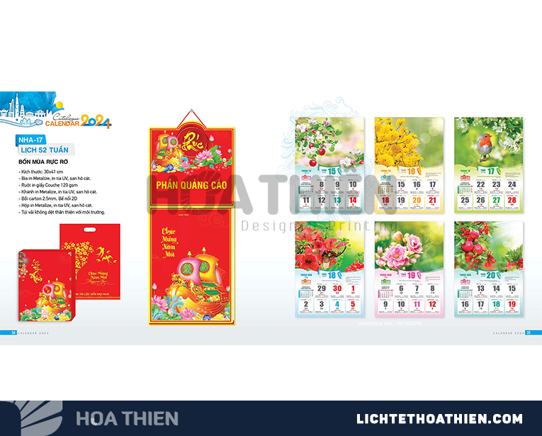 Công ty in lịch Tết 2025 tại Bình Dương