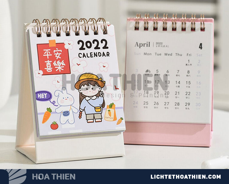 Lịch để bàn mini 2025