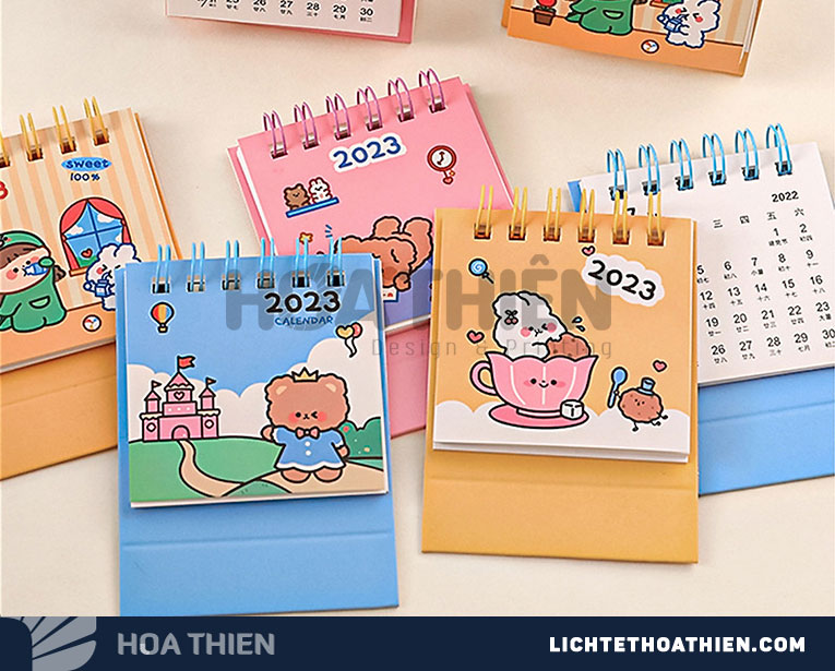 Lịch để bàn mini 2025