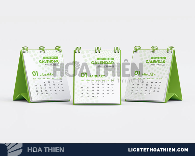Thiết kế lịch để bàn 2025